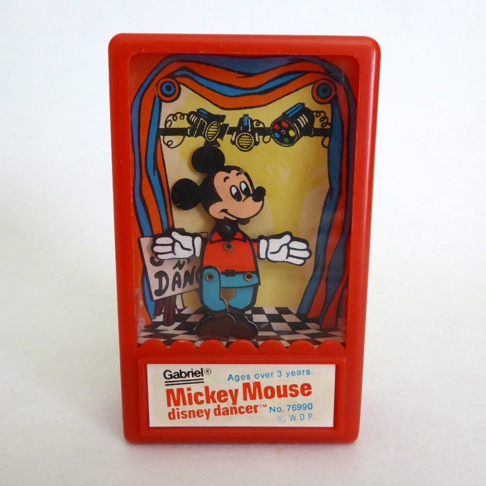 VINTAGE DISNEY DANCER DANCING MICKEY MOUSE HAND HELD INTERACTIVE TOY - Picture 1 of 9